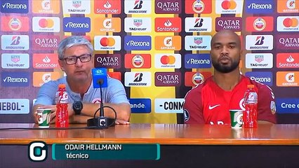 Veja a coletiva de Odair Hellmann e Rodrigo Moledo em Lima