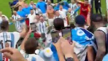 Netherlands vs Argentina  ● 2022 World Cup Quarterfinal ● Messi And Argentina Players Crazy Celebration After Win Against The Netherlands After Penalties  Messi und argentinische Spieler feiern nach dem Sieg gegen die Niederlande
