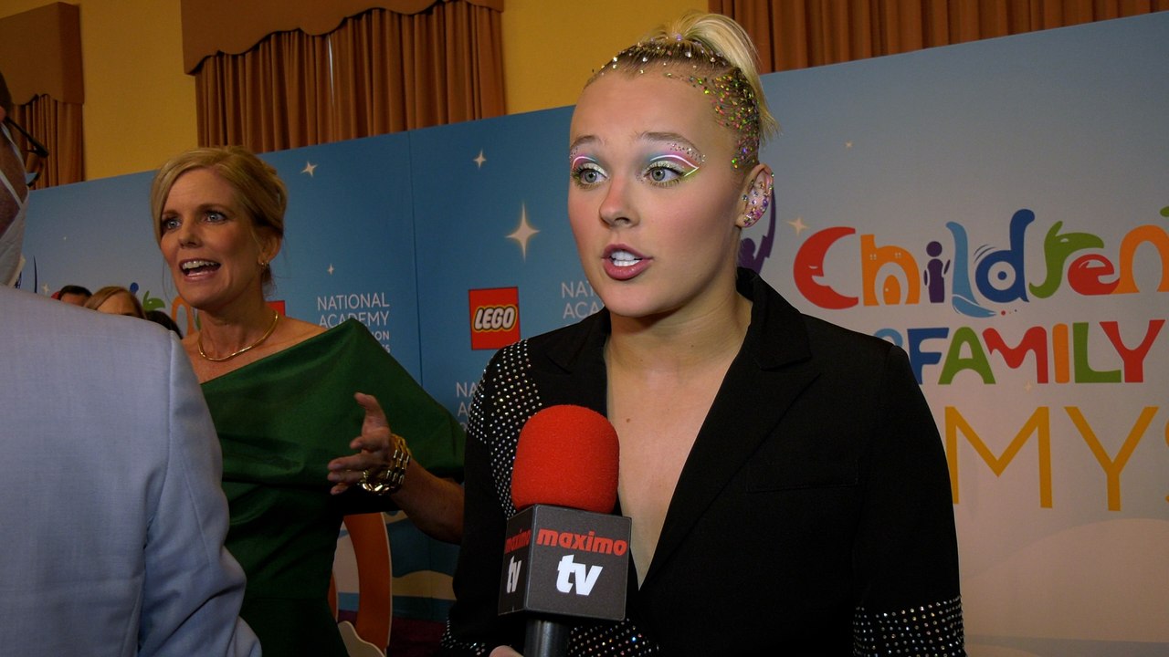 JoJo Siwa Interview "First Annual Children's & Family Creative Arts Emmys" Purple Carpet in LA