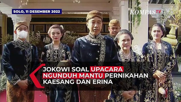 Jokowi Soal Upacara Ngunduh Mantu Pernikahan Kaesang dan Erina: Mengenalkan Budaya Kita Adalah Wajib