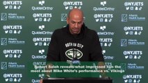 Robert Saleh Reveals What Impressed Him Most About Mike White's Performance vs. Vikings