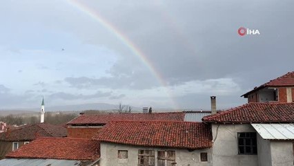 Çanakkale'de gökkuşağı manzarası mest etti