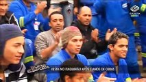 Trabalhadores do Itaquerão comemoram 2 anos de obras