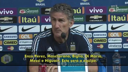 Bauza não faz mistério e revela escalação da Argentina