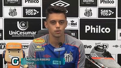 Veja o que disse o santista Matheus Ribeiro em coletiva