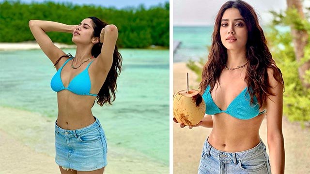 Janhvi Kapoor Maldives Vacation Blue Bralette Bold Look Viral | Boldsky  *Entertainment - video Dailymotion