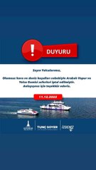 İzmir'de vapur seferlerine fırtına engeli