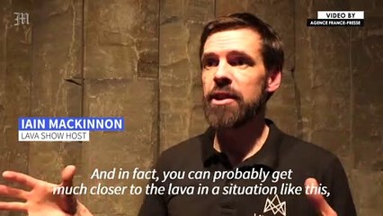 'Fascinating' lava show wows spectators in Iceland