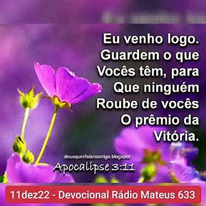 11dez22 - Devocional Rádio Mateus 633