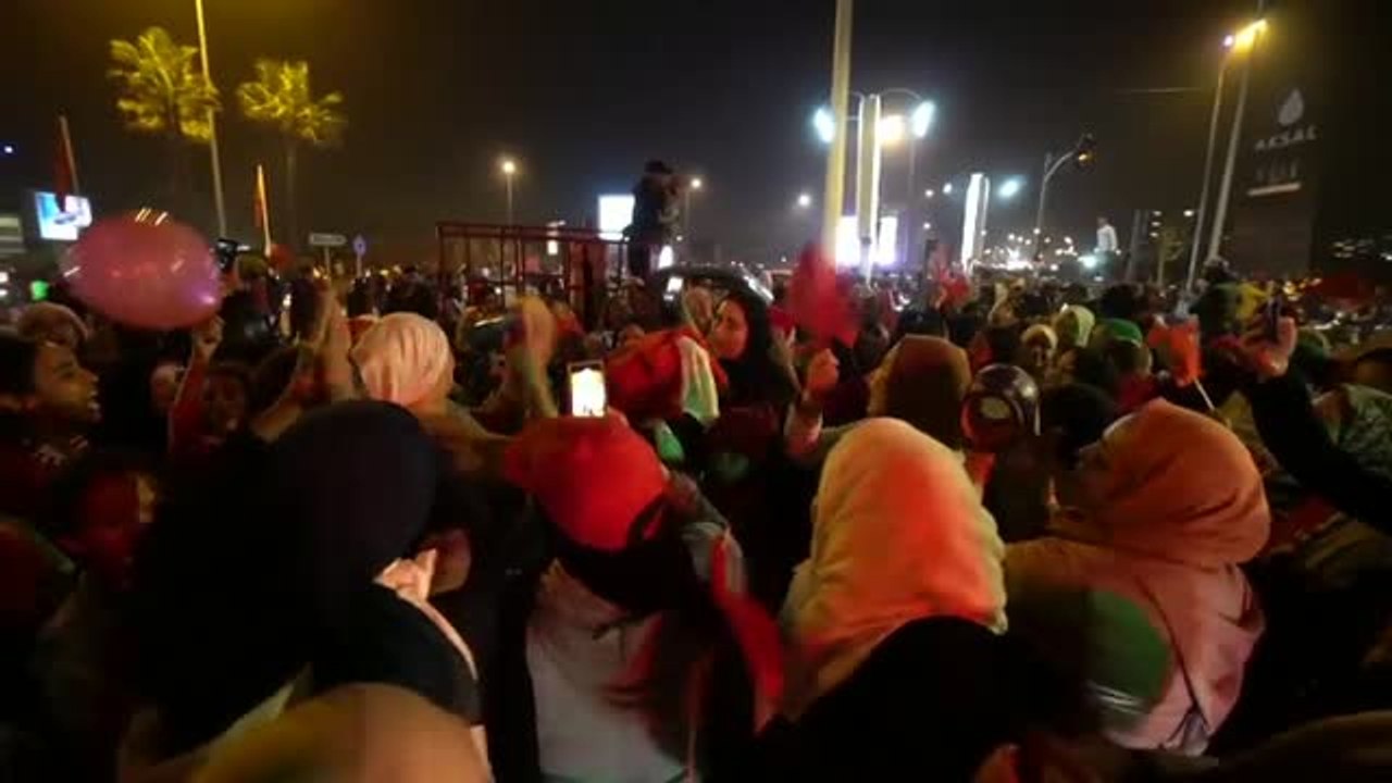 Marruecos celebra su pase a semifinales del Mundial de Catar