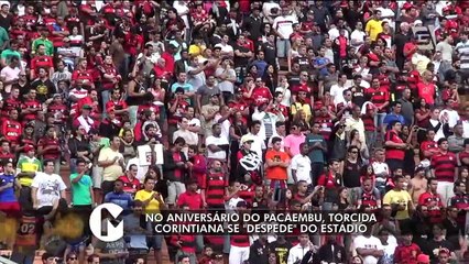 Torcida corintiana se 'despede' do Estádio do Pacaembu