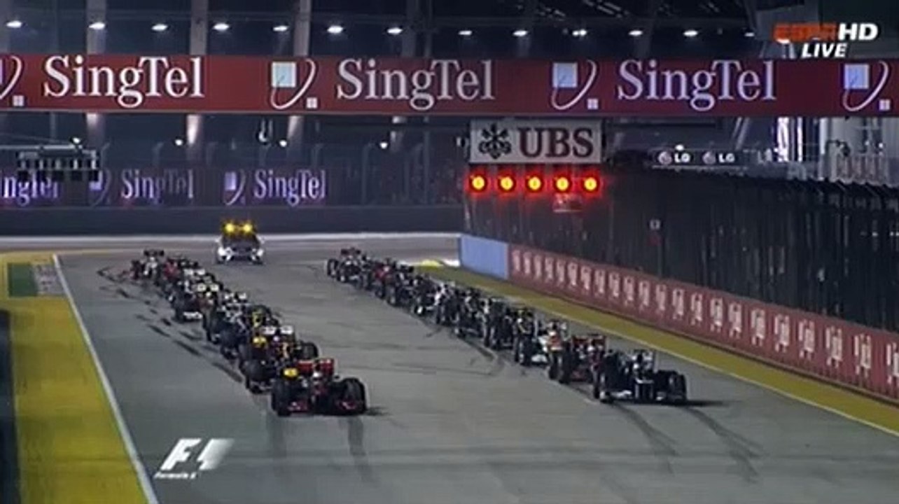 ESPN HD | Formula One 2012 Main Race : Singtel Singapore Grand Prix (P1)