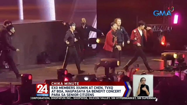 EXO members Xiumin at Chen, TVXQ at BoA, nagpasaya sa benefit concert para sa senior citizens | 24 Oras Weekend