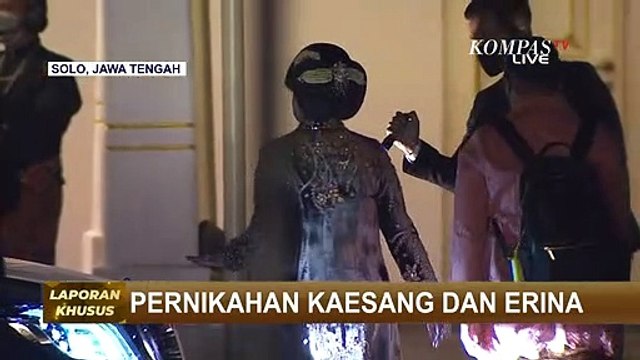 Presiden Jokowi dan Ibu Iriana Tiba di Pura Mangkunegaran Jelang Resepsi Sesi Kedua Kaesang Erina