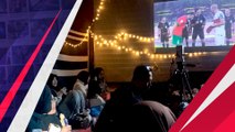 Rayakan Sukses Maroko ke Semifinal, Begini Keseruan Komunitas Indonesia Qatar Nobar di Tepi Pantai