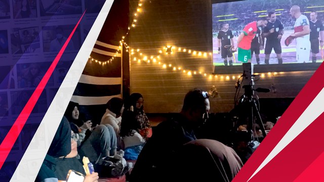 Rayakan Sukses Maroko ke Semifinal, Begini Keseruan Komunitas Indonesia Qatar Nobar di Tepi Pantai