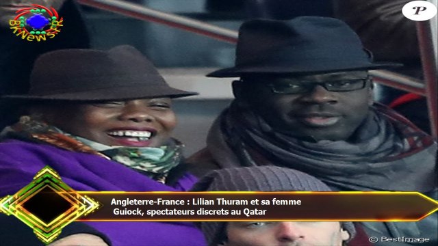 Angleterre-France : Lilian Thuram et sa femme Guiock, spectateurs discrets au Qatar