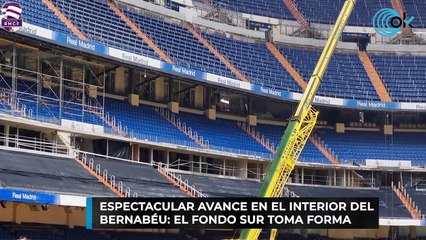 Espectacular avance en el interior del Bernabéu: el fondo sur toma forma