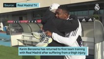 Karim Benzema returns to training with Real Madrid