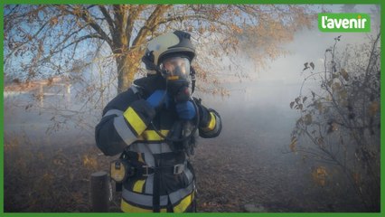 Exercice incendie exceptionnel à Rabais