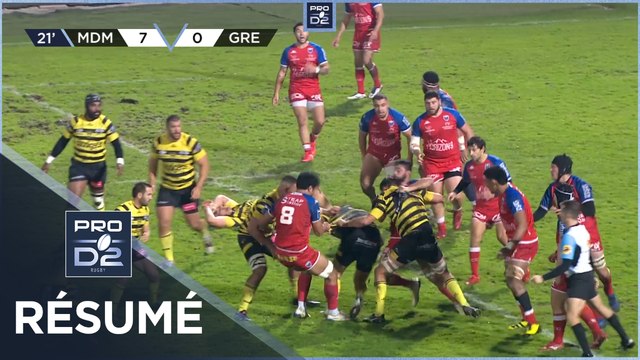 PRO D2 - Résumé Stade Montois-FC Grenoble Rugby: 32-19 - J14 - Saison 2022/2023