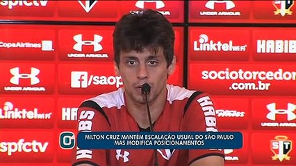 Milton Cruz mantém escalação usual do São Paulo mas modifica posicionamentos