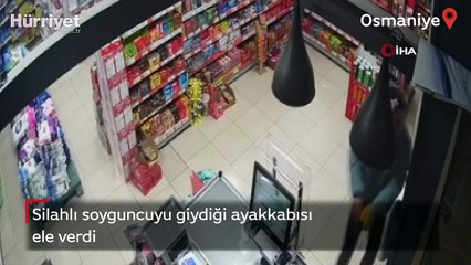 Silahlı soyguncuyu giydiği ayakkabısı ele verdi