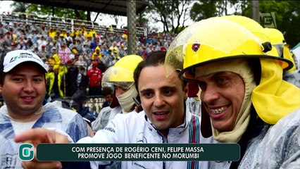 Com presença de Rogério Ceni, Felipe Massa promove jogo beneficente no Morumb