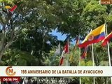 Conmemoran en Sucre el 198 aniversario de la Batalla de Ayacucho