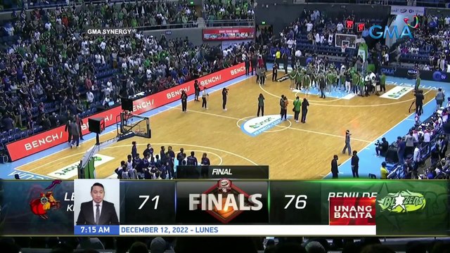 CSB Blazers, panalo kontra Letran Knights sa game 2 ng NCAA Season 98 Men's Basketball best-of-three finals | UB