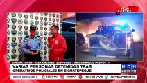 Policía Nacional decomisa armas de fuego, motocicleta y supuesta marihuana en Siguatepeque