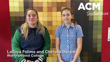WS LaToya Folima and Chelsea Darkin, Warrnambool College, Dec 2022, Warrnambool Standard