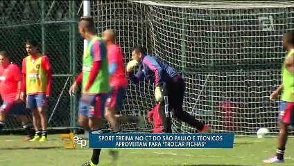Sport treina no CT do São Paulo e técnicos “trocam fichas”