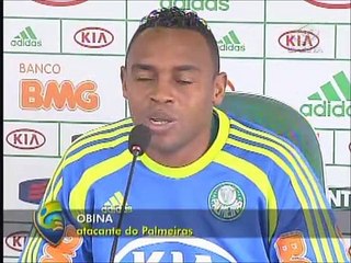 Sem Barcos, Obina será o responsável pelos gols do Palmeiras