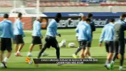 Buscando a semi, Chile e Uruguai duelam; Cavani pode não atuar