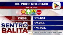 P3-P4 na bawas-presyo sa diesel at kerosene, ipatutupad bukas