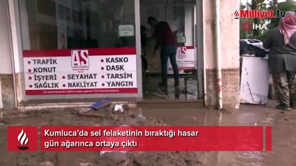Sel felaketinin bıraktığı hasar gün ağarınca ortaya çıktı