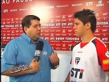 Assista à entrevista exclusiva com atacante Osvaldo, do São Paulo