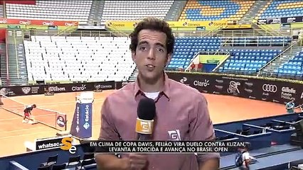 Feijão levanta torcida, vence Klizan e avança no Brasil Open