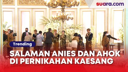 Video herunterladen: Beda Salaman Anies dan Ahok di Pernikahan Kaesang-Erina, Satunya Langsung Turun Lainnya Mandek