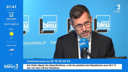 Nicolas Daragon invité de France Bleu Drôme Ardèche le 12 décembre 2022