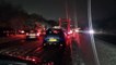 Motorists were left stuck in their cars overnight on the M25 after snow brought traffic to a halt