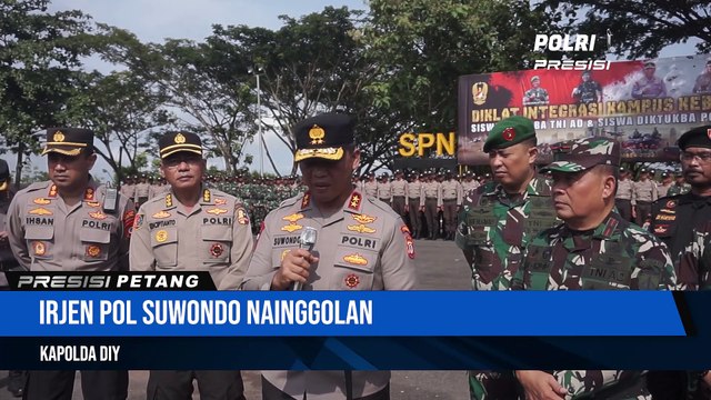 Kapolda DIY Bersama Danrem 072 Pamungkas, Pimpin Upacara Diklat Integrasi di SPN Selopamioro