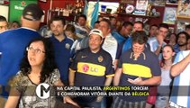 Em bar na Mooca, argentinos comemoram vitória diante da Bélgica