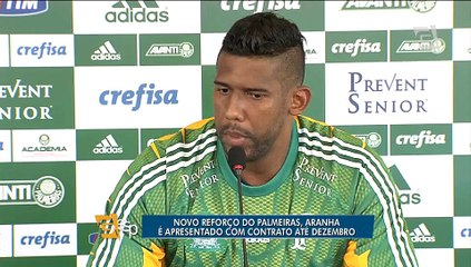 Aranha é mais um reforço apresentado pelo Palmeiras