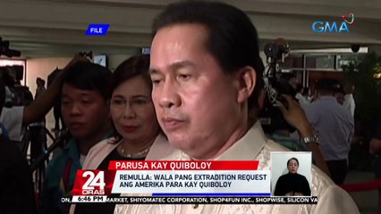 Remulla: wala pang extradition request ang Amerika para kay Quiboloy | 24 Oras