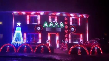 Christmas lights programmed to music in Four Marks