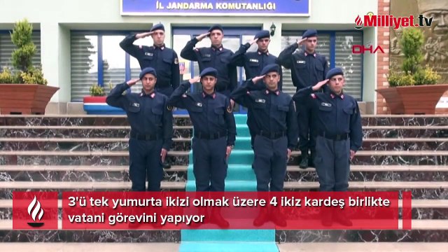 4 ikiz kardeş, aynı yerde asker oldu! ‘Komutanlarımız bizi karıştırıyor’