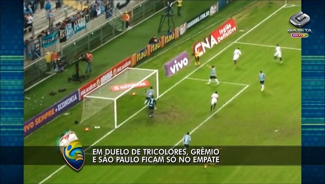 Confira os gols do empate entre Grêmio e São Paulo