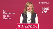 La portavoz del PSOE se muestra 